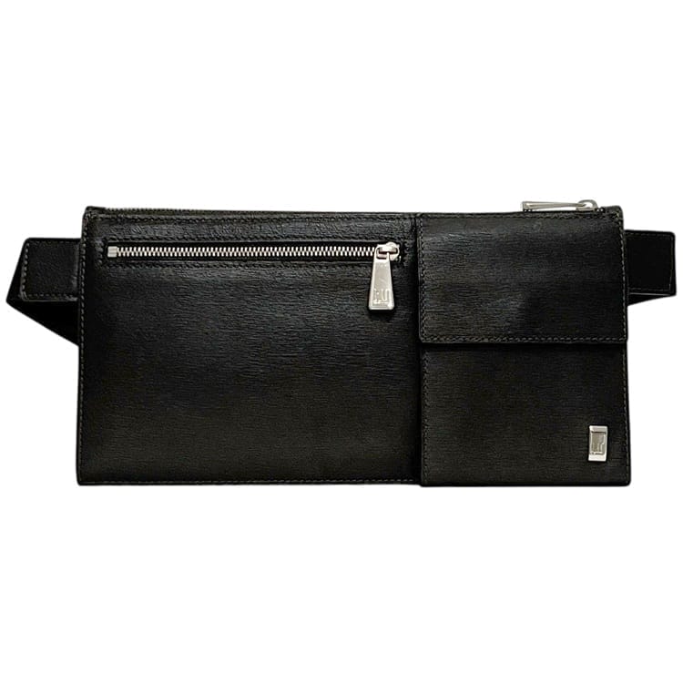 ダンヒル ボディバッグ ダークブラウン ブラウン 濃茶色 サイドカー FA8510P 美品 レザー 中古 dunhill 22,052円