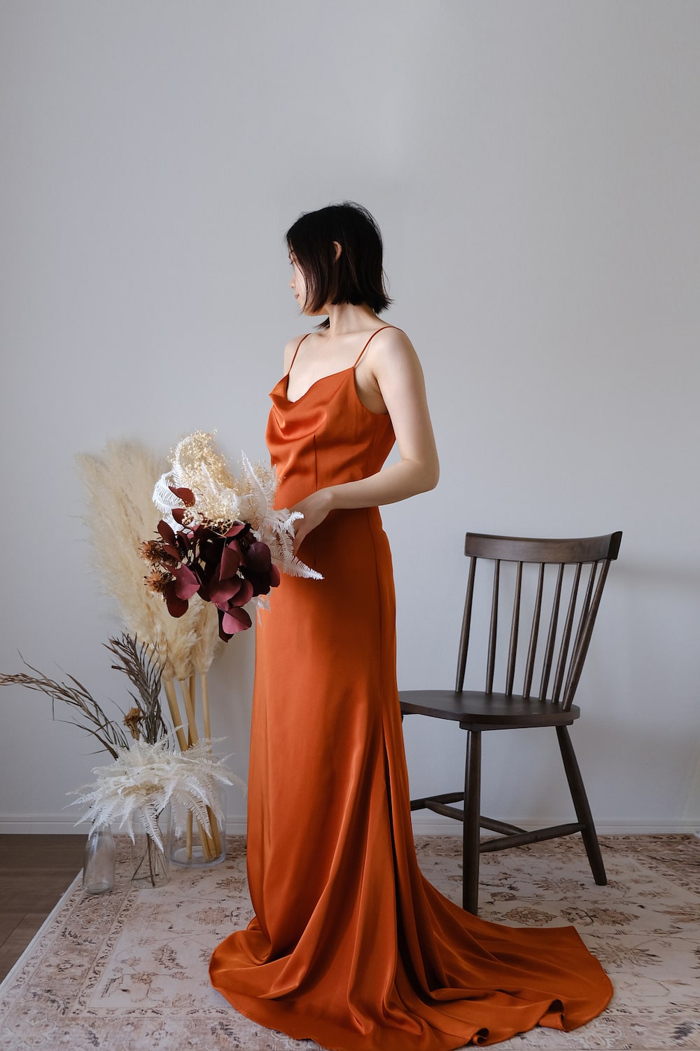 結婚式 前撮り テラコッタ ドレス ウェディング ワンピース - library
