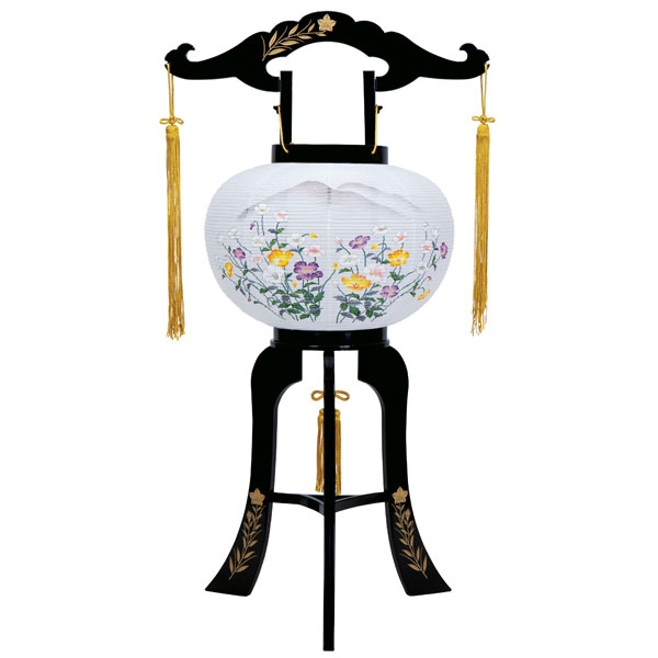 回転行灯 楽天市場】【盆提灯】 回転行灯 みどり 12号 (菊にリンドウ) (PC製