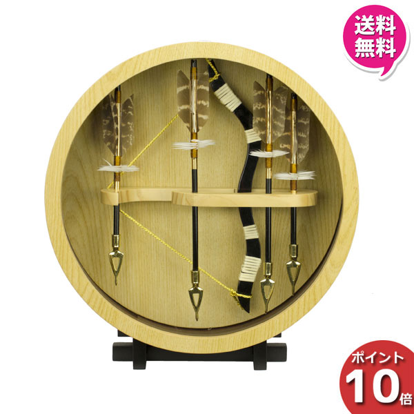 えっ!?【ポイント最大40倍以上&クーポン】 <br>破魔弓 破魔弓飾り 壁掛け・スタンド飾り兼用<br>正月飾り 初正月 節句祝い 壁掛け飾り 承和 8号 1214-08-712 送料無料