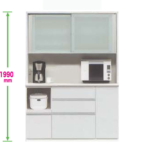 食器棚 レンジ レンジボード レンジ台 キッチン収納 家電収納 140cm幅 引き戸 カラーセレクション 受注生産品 国産 開梱設置・送料無料