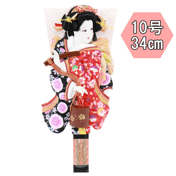 えっ!?【ポイント最大40倍以上&クーポン】 <br>羽子板 羽子板飾り 正月飾り 初正月<br>節句祝い 羽子板単品 羽子板のみ<br>姫振袖 10号 汐汲 1027-10-534 <br>送料無料