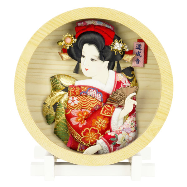 えっ!?【ポイント最大40倍以上&クーポン】 <br>羽子板 お祝い 初正月 おしゃれ かわいい コンパクト<br> 押絵飾り まどか 円形 道成寺 1004-00-032  送料無料 羽子板単品 羽子板のみ