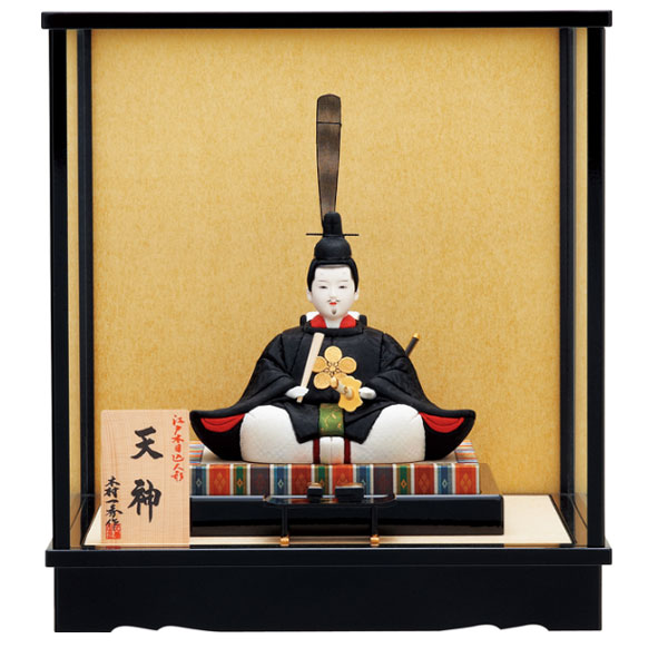 春の新作シューズ満載 浮世人形 一秀 天神 木目込人形飾り 日本人形ケース飾り お祝い O-28