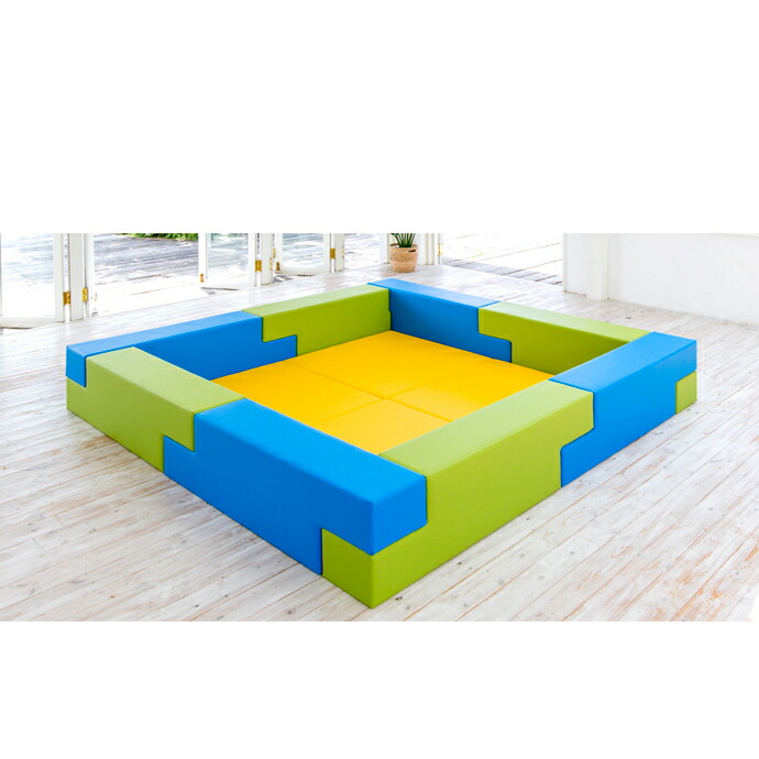 キッズコーナー　ブロック 長さ120cm seikatsukukan_b340-e-set