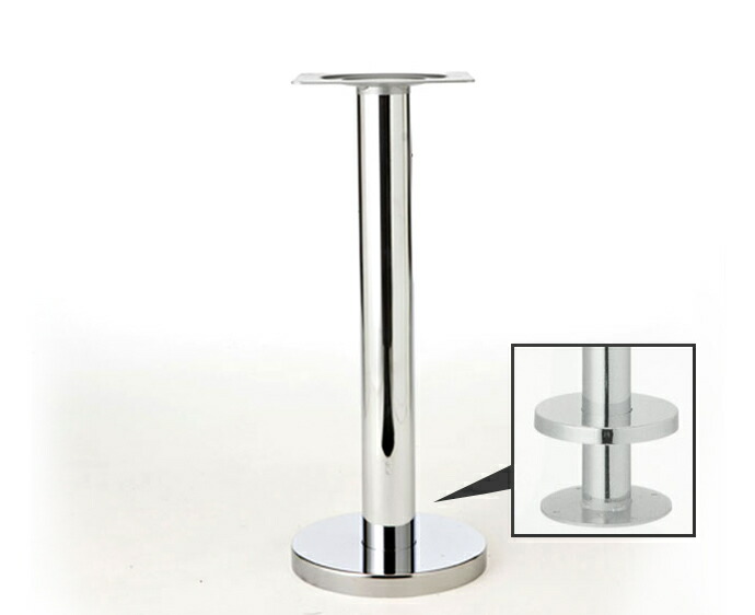 ※在庫限り※　ポール脚部クロームメッキ　直径50×3504本　スチール日本製 YAMATOのテーブル脚 業務用、店舗・飲食店 ジョイポールシステム 白