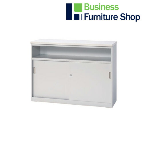 ハイカウンター CS-129HST 中棚付 WH(オフィス 事務所)【CSカウンター】|Business Furniture Shop