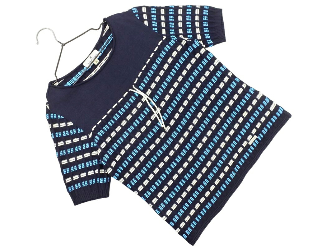 新品タグ付き【courreges クレージュ】半袖ニット　水色　38 楽天市場】Courreges クレージュ 半袖ニット サイズ:38 ホワイト