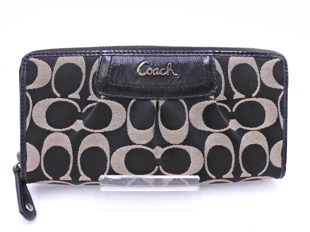 楽天市場】【財布】COACH コーチ シグネチャー がま口 2つ折長