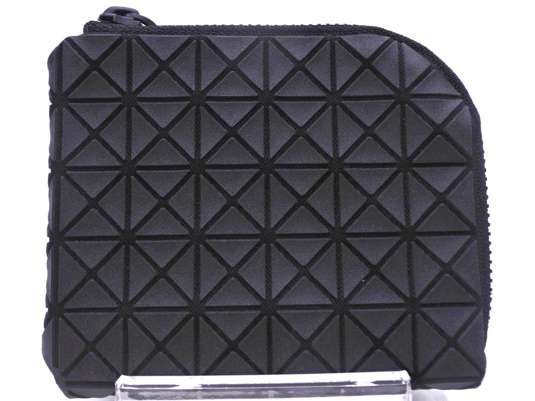BAO BAO ISSEY MIYAKE バオバオ イッセイミヤケ クラム L字ファスナー コインケース 財布 黒 ■■◎ ☆ gcd0 レディース【USED】【中古】【古着】【ブランド古着買取・販売ABJ】
