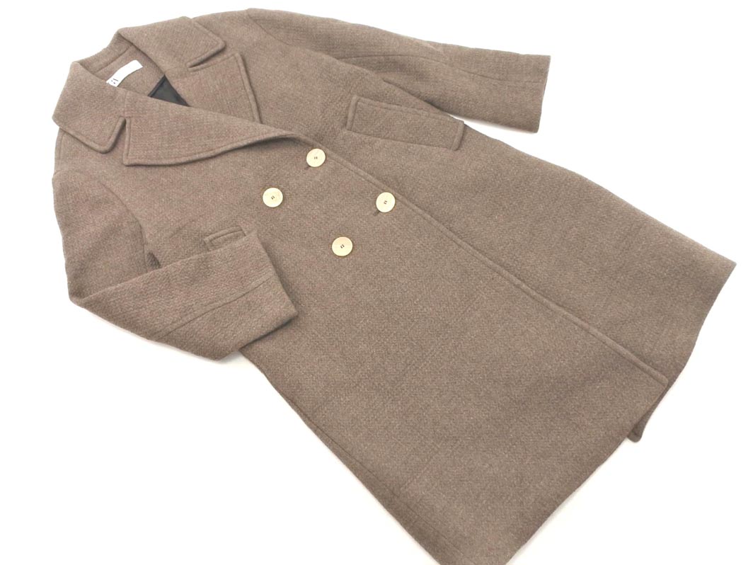 楽天市場】n□ザラ/ZARA ダブルボタン ウールチェスターコート