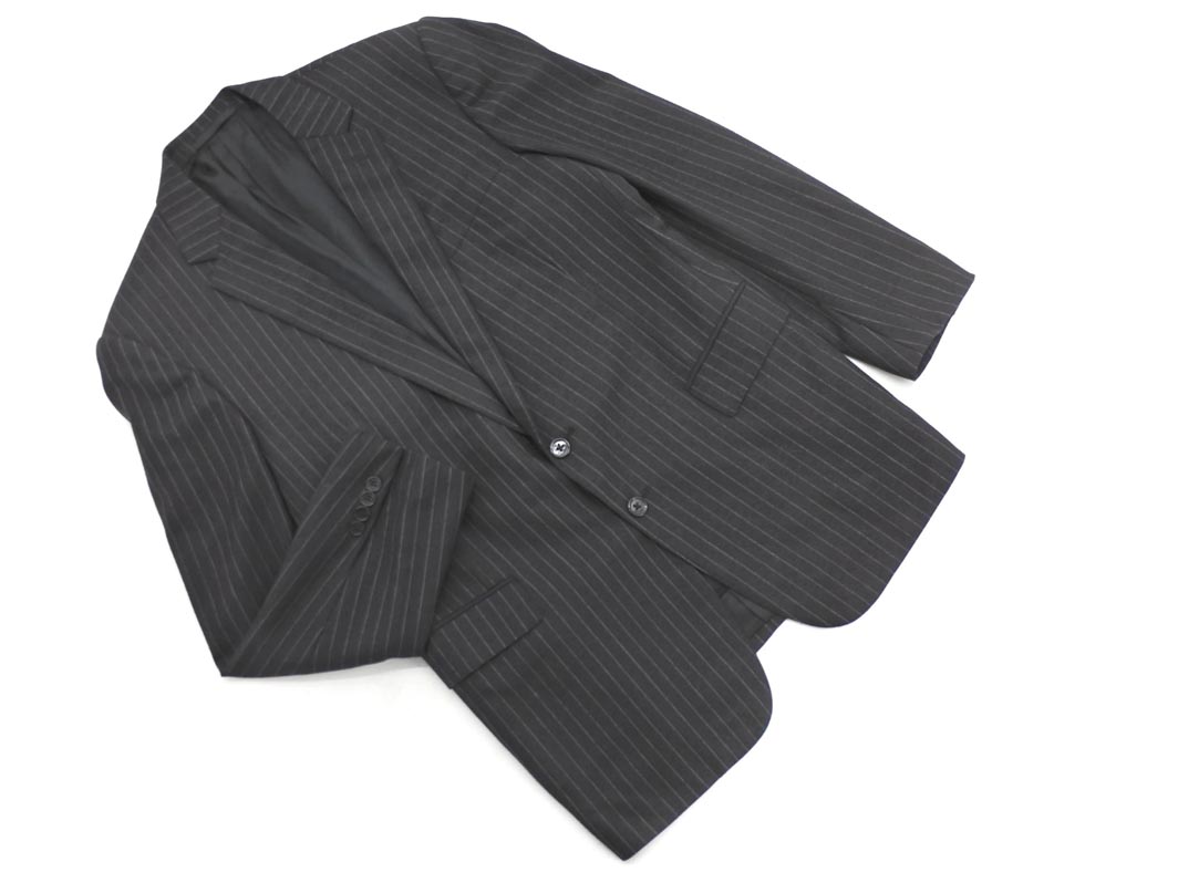 美品　ポロラルフローレン　ストライプ テーラードジャケット 黒　L 中古・古着通販】POLO RALPH LAUREN (ポロ・ラルフローレン