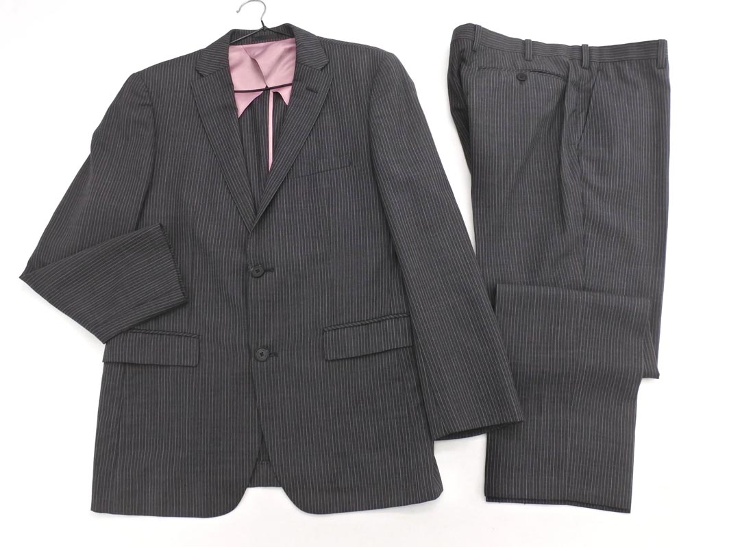 【美品】バーバリー　パンツ スーツセットアップ シングル 2B グレンチェック 美品】バーバリー パンツ スーツセットアップ シングル 2B