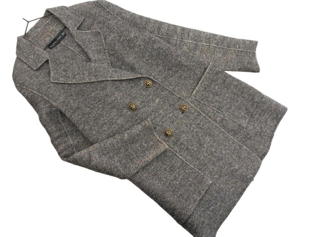 ZARA グレー ダブルブレスト チェスターコート ZARA グレー ダブルブレスト チェスターコート ザラ・ZARA