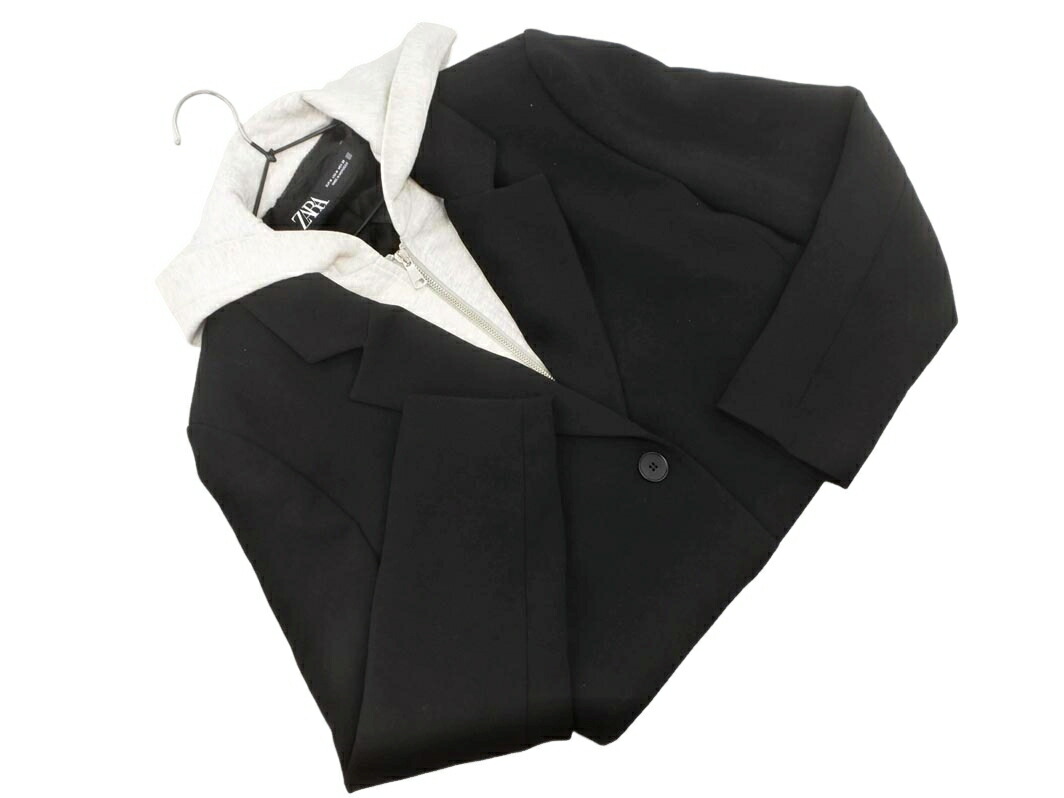 楽天市場】ザラ ショート丈 テーラードジャケット L ブラック ZARA