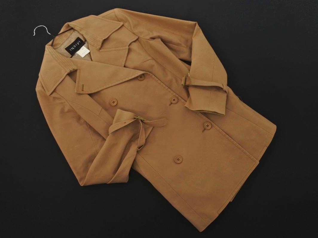 楽天市場】INDIVI インディヴィ/プレーントレンチコート/サッシュ