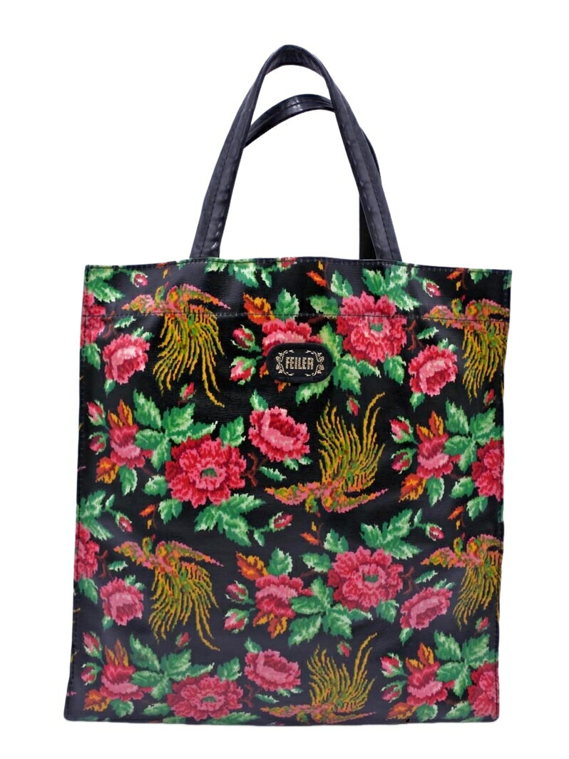 FEILER 花柄トートバッグ 中型 FEILER - FEILER フェイラー トートバッグ 花柄 2点セットの通販