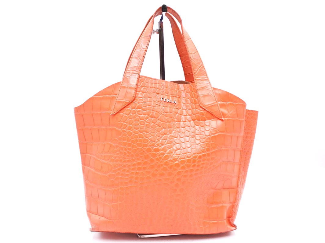 FURLA ラタン レザー ハンドバッグ FURLA フルラ 1927 MINI TOP HANDLE ハンドバッグ ショルダーバッグ