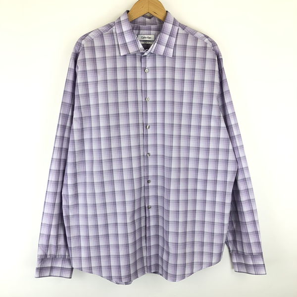 calvin klein purple dress shirt