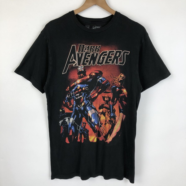 楽天市場 古着 Marvel マーベルコミック キャラクタープリントtシャツ Dark Avengers ブラック系 メンズm N 古着lab