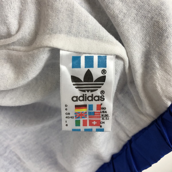 楽天市場 Adidas アディダス ナイロンジャケット 銀タグ 万国旗タグ 80 90年代 ヴィンテージ ブルー系 メンズm N0215 古着lab