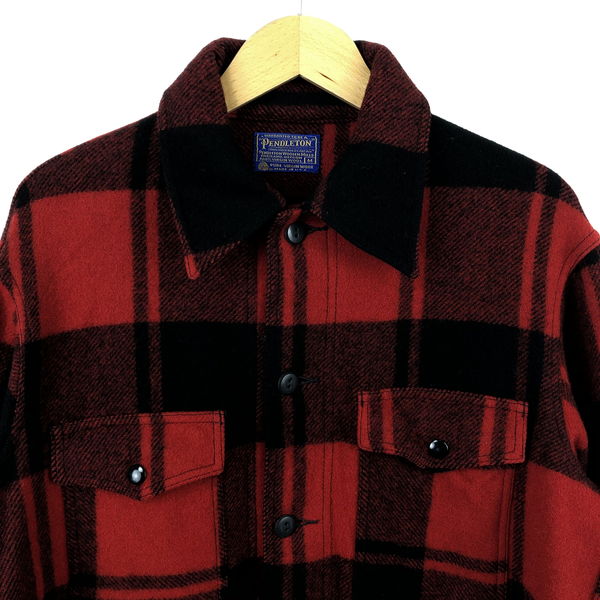 安い購入 古着 Pendleton ペンドルトン ウールジャケット Made In Usa チェック柄 70 80年代 ヴィンテージ レッド系 メンズm 中古 N 第1位獲得 Mundotour Cl