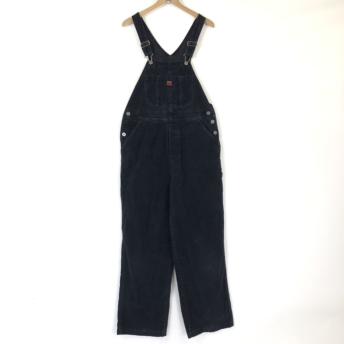 UNIONBAY オーバーオール コーデュロイ 太畝 ブラック系 メンズW35 n031556