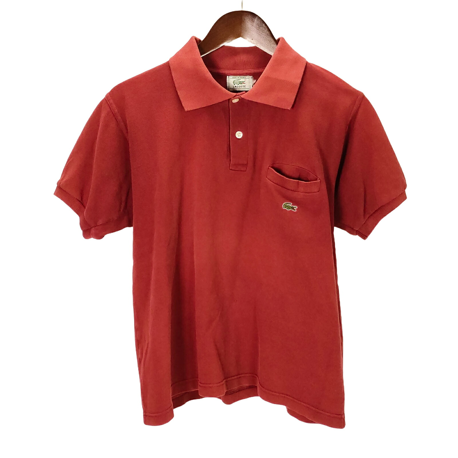ラコステ LACOSTE *クラシックフィット コットン鹿の子半袖ポロシャツ*XXS赤レッドカットソー(33-2406-559)【91G42】 4t00254ags.jpg