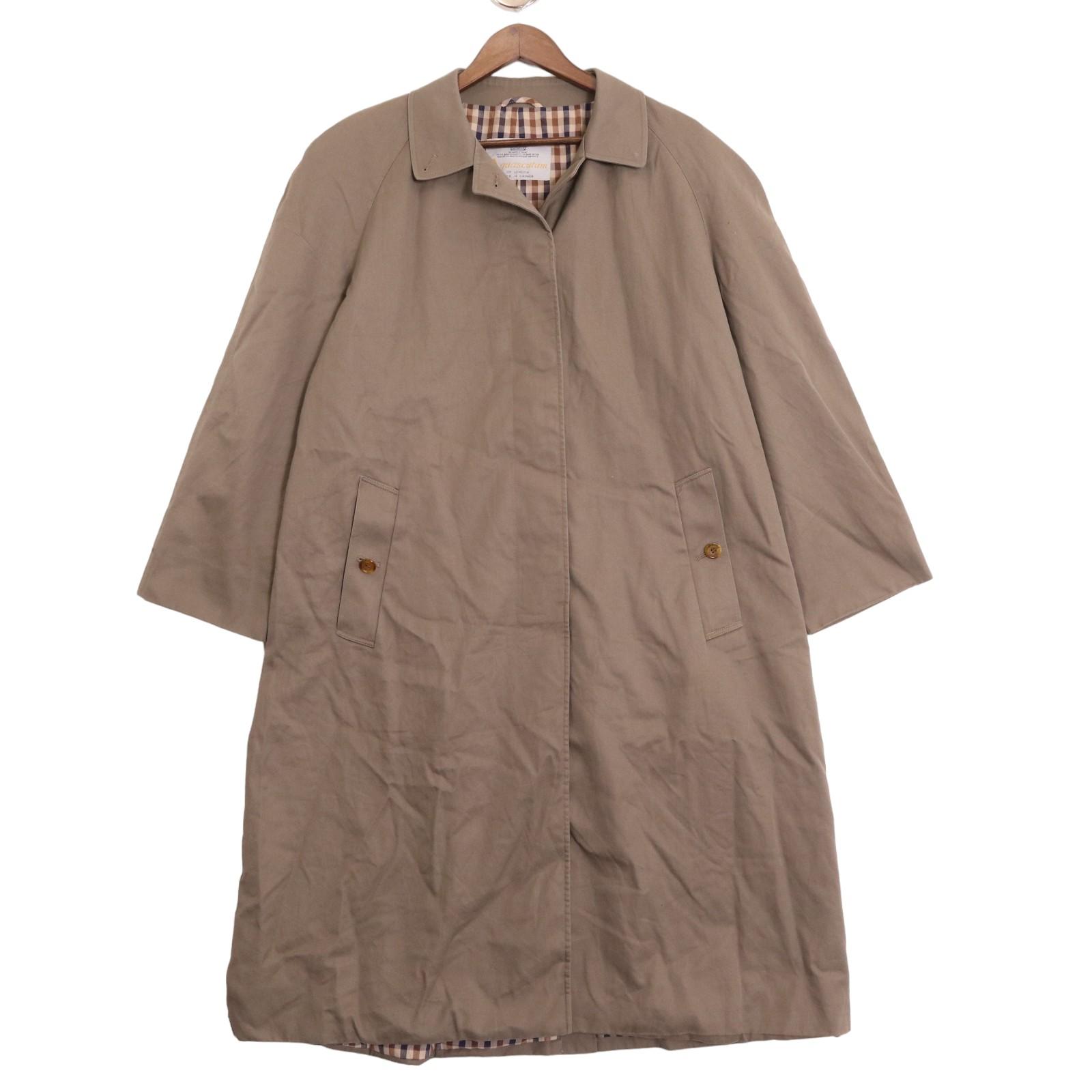 極美品 80s アクアスキュータム リバーシブル ステンカラーコート