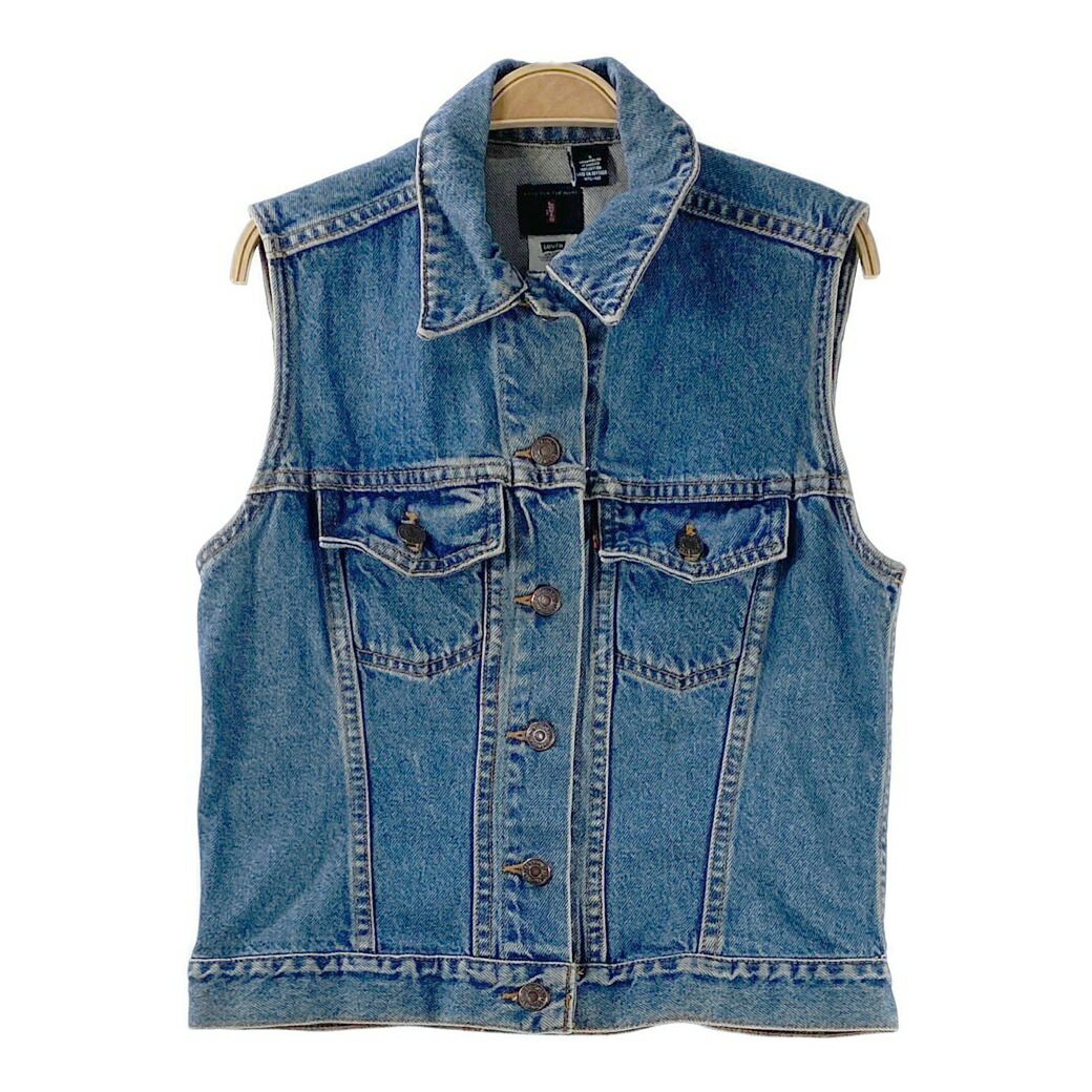 Levi's ライトブルーデニムカスタムベスト Levi's - 90年代 Levi's リーバイス 70503-02 カスタム デニム