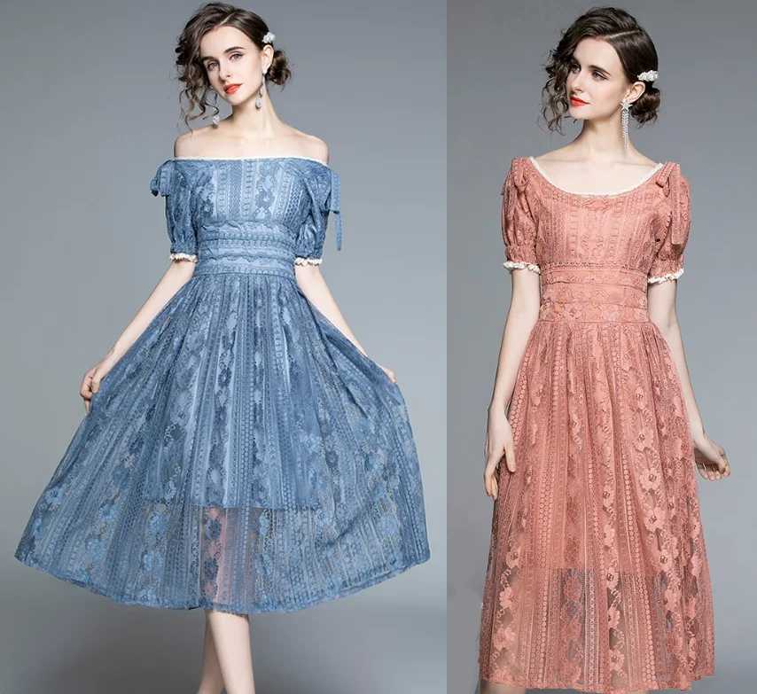 高価値 きれいめワンピース 30代 Aラインスカート 清楚 パーティドレス ワンピ 総レースワンピ 夏 ワンピース Institutosunshine Com