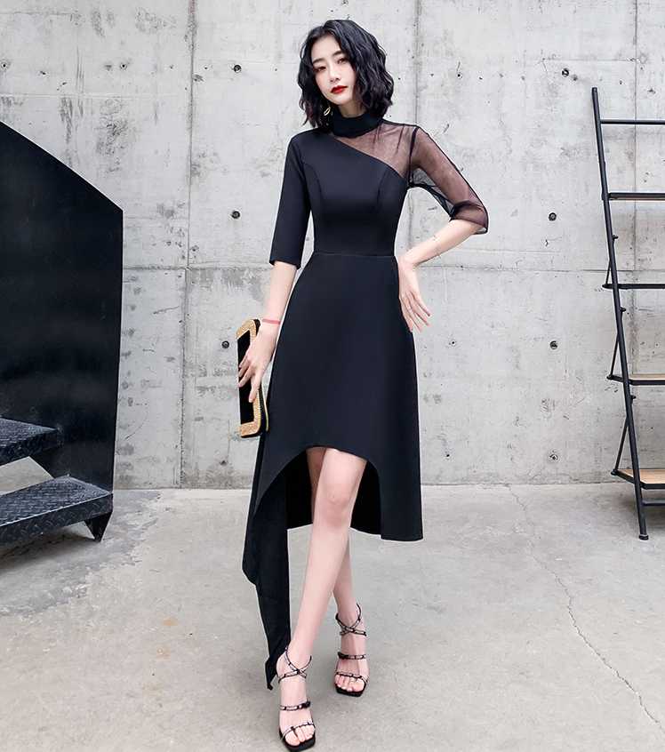 ワンショルダー ブラック マキシドレス スパンコールで華やかに ワンショルダーのマキシ丈ブラック