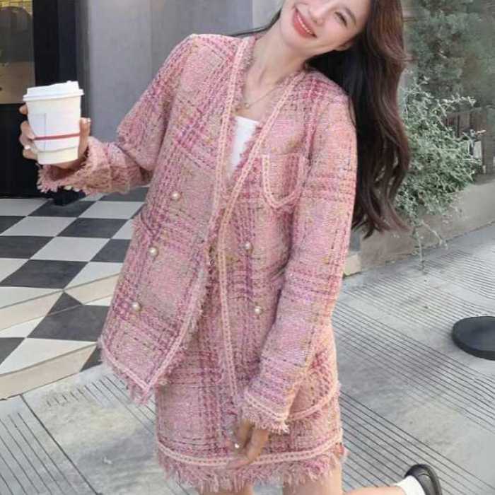 楽天市場】きれいめ レディースファッション ツィード セットアップ