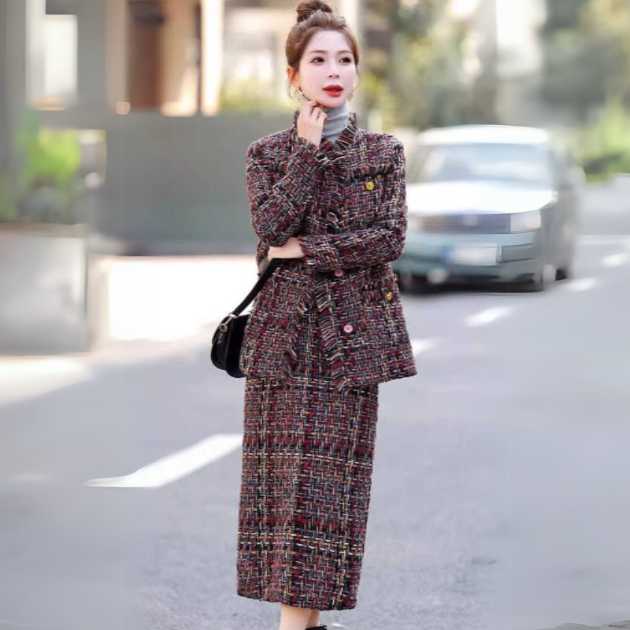 楽天市場】きれいめ レディースファッション ツィード セットアップ S