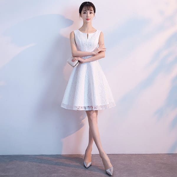 きれいめ レディース ファッション パーティードレス 代30代40代 膝丈ドレス ひざ丈 ワンピース レースドレス 総レース エレガント スタイル 刺繍 Aラインワンピース ノースリーブ フレアワンピース フレアー ハイウエスト オケージョン 上品 大きいサイズ 春 夏