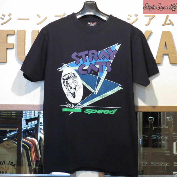 Stray Cats×Style Eyes（ストレイキャッツ×スタイルアイズ）　半袖トップス　ロック半袖Ｔシャツ・リミテッドエディション【SE78300】119番色（ブラック）