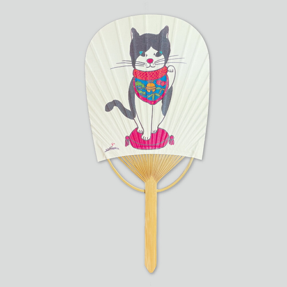 【美品】御木幽石　笑顔　招き猫 和紙 ファブリックパネル 大 美品】御木幽石 笑顔 招き猫 和紙 ファブリックパネル 大