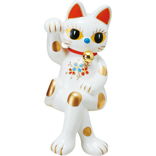 【SUN ART】ラッキーキャット (大) 貯金箱 白（コインバンク ねこ ネコ 猫 置物 飾り インテリア） 【送料無料（沖縄県・離島は除く）】