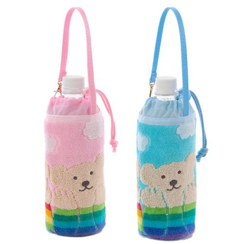 【送料無料】レインボーベア デイズ3 保冷ペットボトルケース　ピンク・サックス リニューアル（保温・保冷 ボトルホルダー 水筒カバー 巾着タイプ 進級 入園 入学 誕生日 お祝い ギフト 贈り物 プレゼント）【メール便対応】※送料込み価格画像
