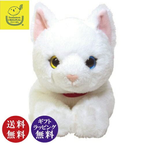 楽天市場】猫のぬいぐるみ ひざねこ S シロネコ （白猫/ネコ