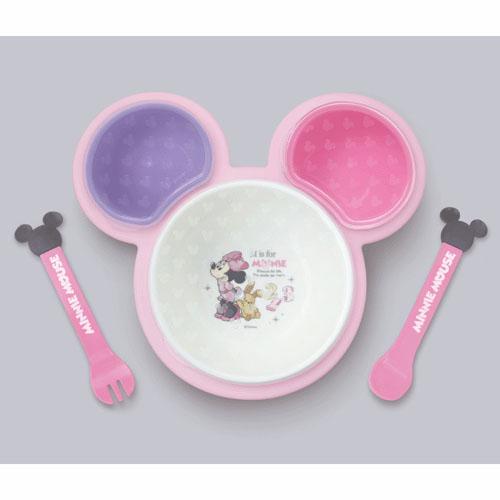 楽天市場 Disney ディズニー ミニーマウス 片手で持てる離乳食パレット パープル ベビー食器セット 宅配便配送 メール便とネコポスは不可 お取り寄せ商品 セレジオーネ インテリア雑貨