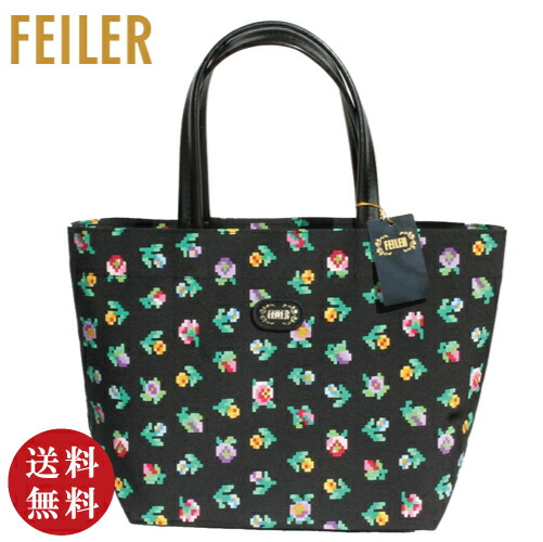 【置き目品】FEILER（フェイラー）プティフローリストファイユ 買い出し御徒面子（トートバッグ/補欠選手御徒面子）黒いこと【貨物輸送無料】【電子メール便相応う】