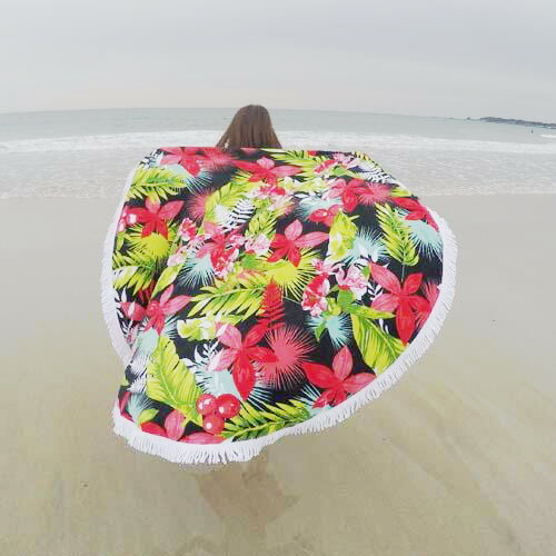 楽天市場】大判サイズ ビーチタオル ラウンド 円形 ビーチタオル 150cm