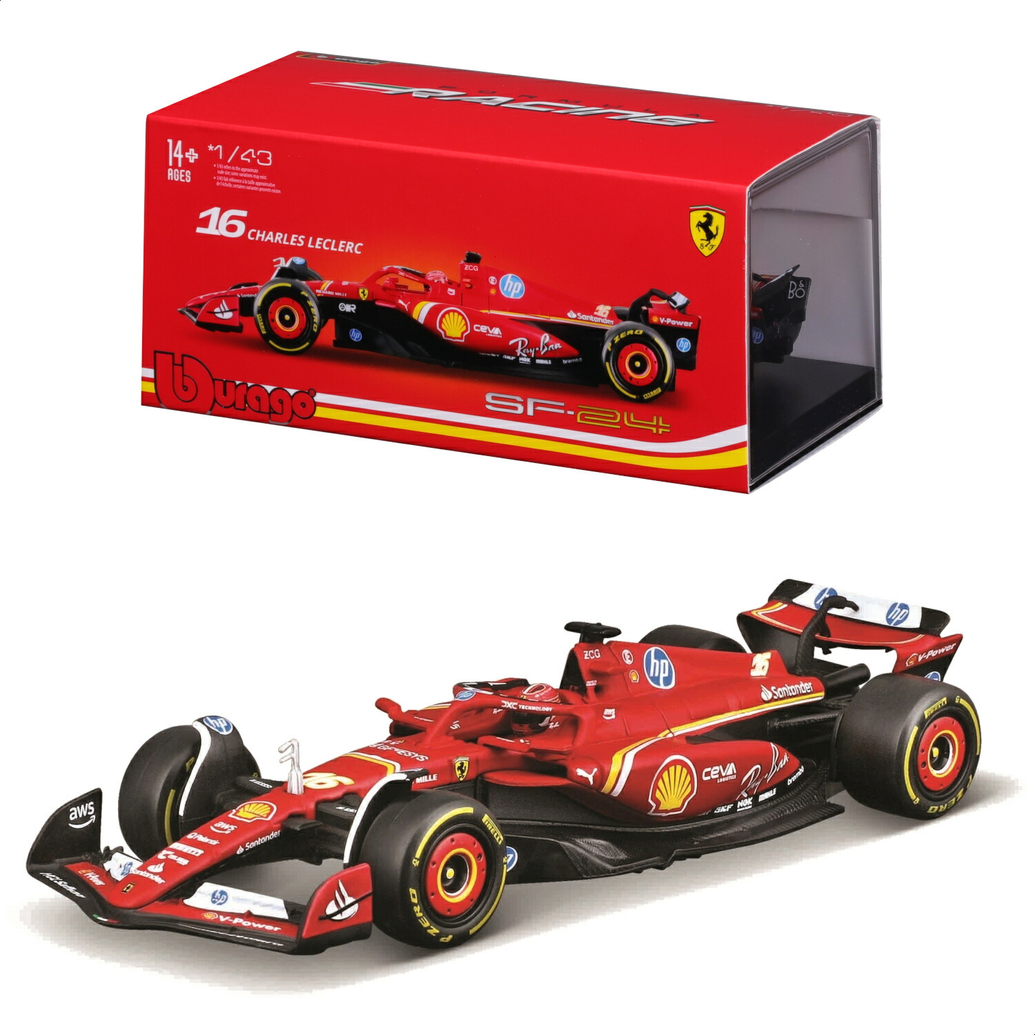 Amazon.com: Bburago 1/43 - Red Bull Racing RB20 F1 GP 2024
