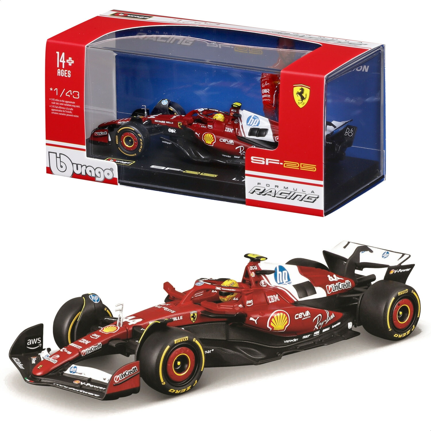 楽天市場】F1 ミニカー 1/43 Bburago 2025 スクーデリア・フェラーリHP