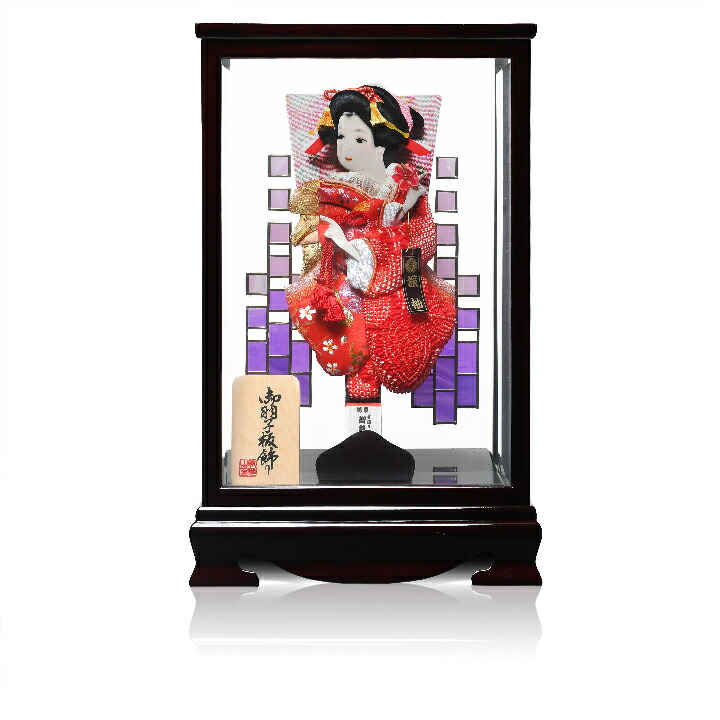 人気大割引 その他 羽子板 藤 ステンドグラスケース 羽子板ケース 正月飾 10号正絹鹿の子振り袖羽子板 Dgb Gov Bf