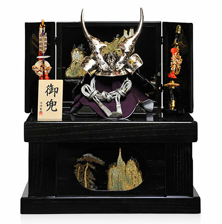【コンパクト収納兜】【武将兜飾】コンパクト収納12号銀彫金天空之兜：伯峰監修【五月人形】【兜飾り】