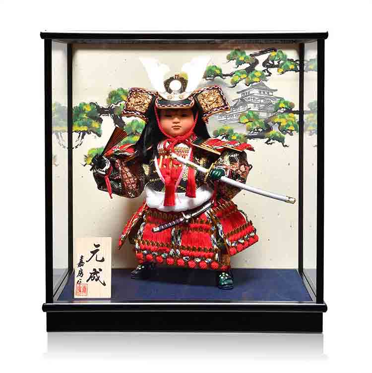 楽天市場】【五月人形】【ご進物ケース】5号鎧武者 采配：嘉房作【武者