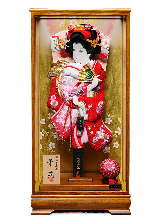 【羽子板】20号華苑：押絵振袖羽子板：匠一好 【羽子板ケース】【正月飾】