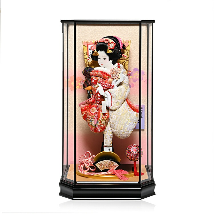 【羽子板】羽子板20号華苑：花柄金襴/西陣織裂地：【羽子板ケース】【正月飾】